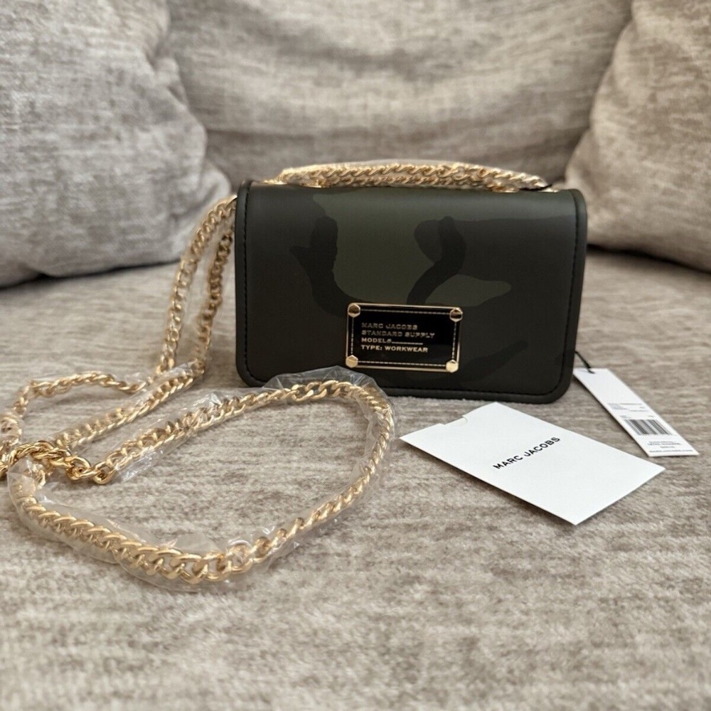 Marc Jacobs Camo Small Crossbody Bag Chain Strap